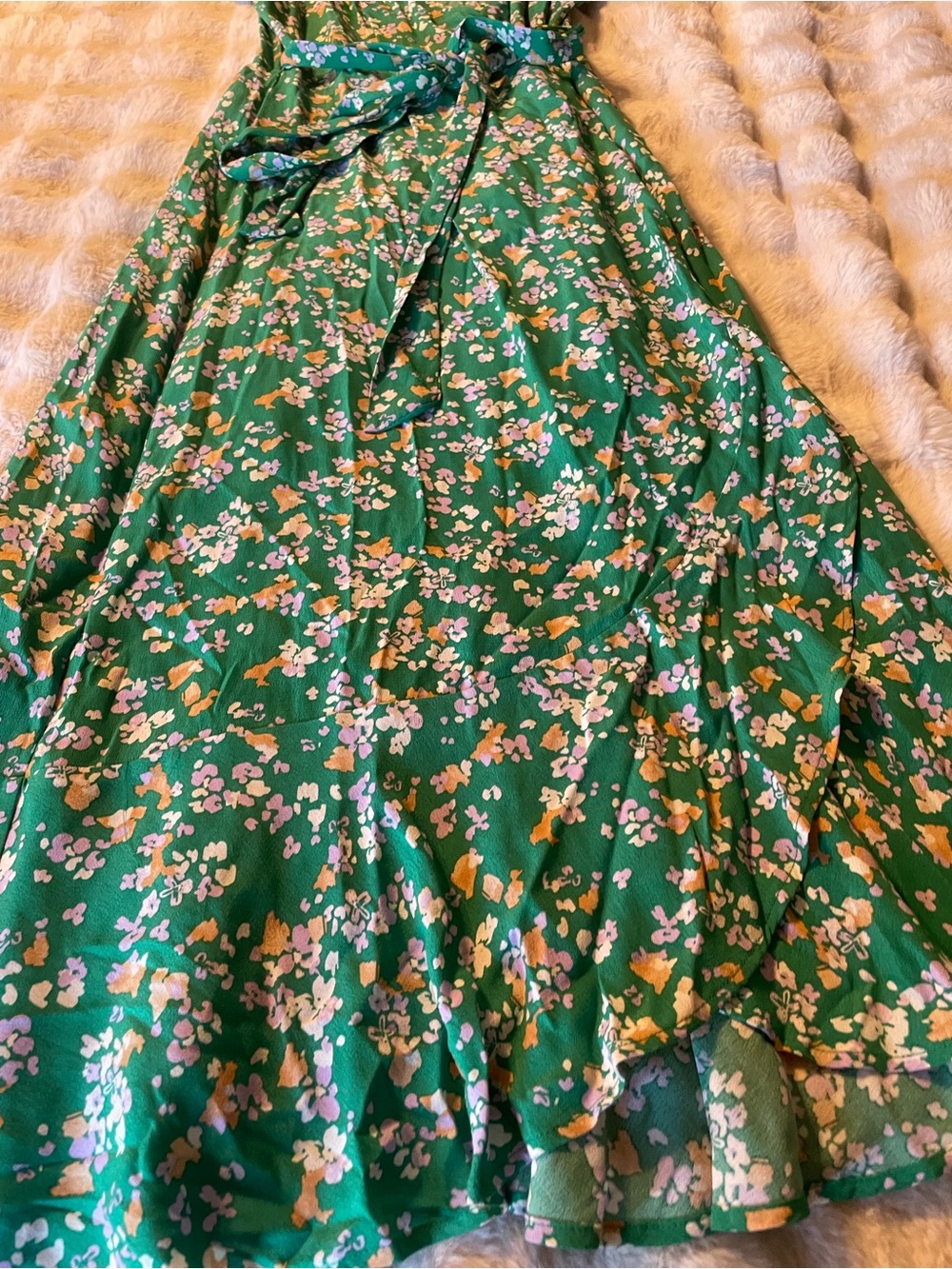 Audrey 3+1 Green Floral Wrap Maxi Dress - Picture 16 of 16